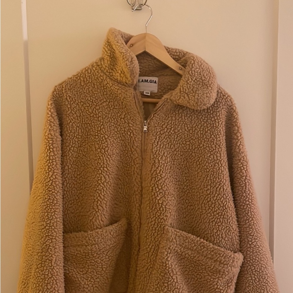 I Am Gia teddy bear jacket in size xs
